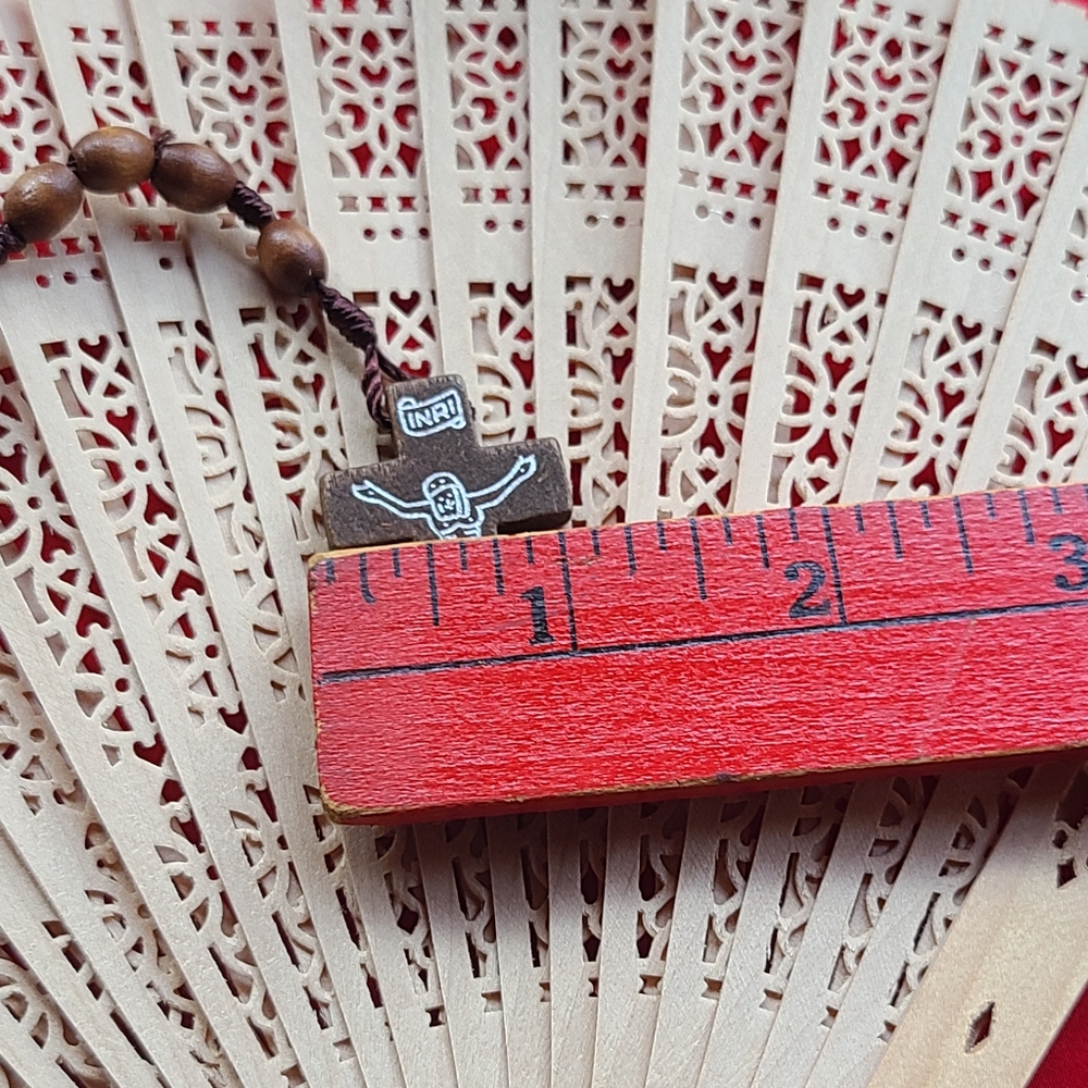 Catholic Rosary Necklace Wooden - Picture 10 of 12